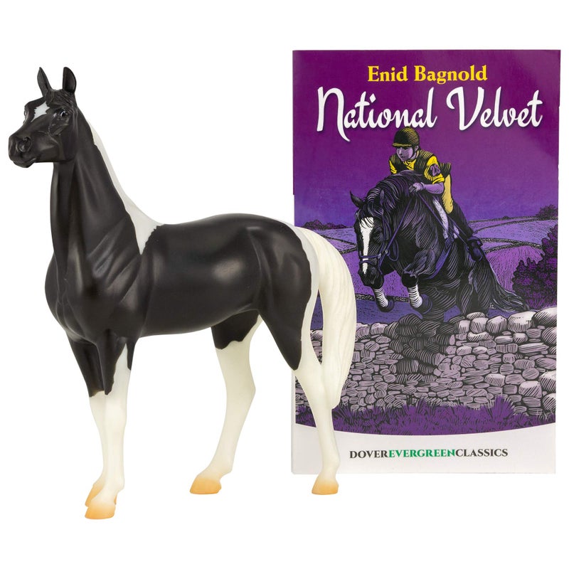 Breyer Freedom Series National Velvet Horse and Book Set Book Series | 1:12 Scale Freedom Series Horse | Model #6180,Black and White - Image 1